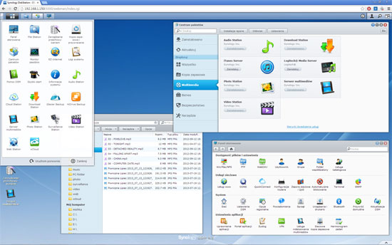 DiskStation Manager (DSM) na dużym ekranie