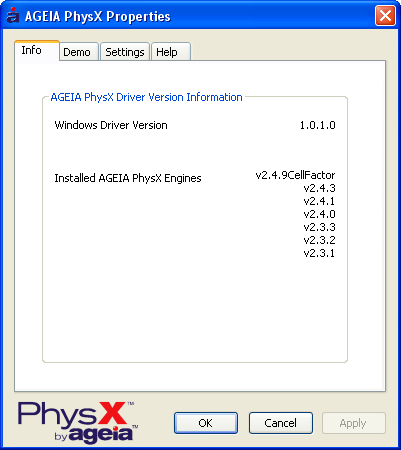 драйвер Ageia Physx скачать бесплатно для Windows 7 - фото 2