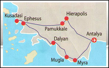 Premio Travel - Antalya-Myra-Dalyan-Efez-Pamukkale
