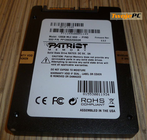 PATRIOT PYRO SATA III 2.5 SSD 120GB